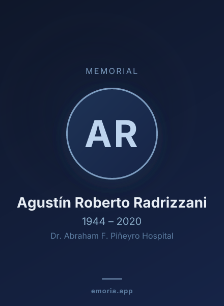 Memorial portrait of Agustín Roberto Radrizzani