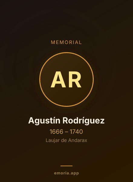 Memorial portrait of Agustín Rodríguez