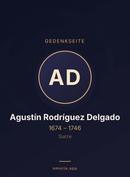 Gedenkportrait von Agustín Rodríguez Delgado