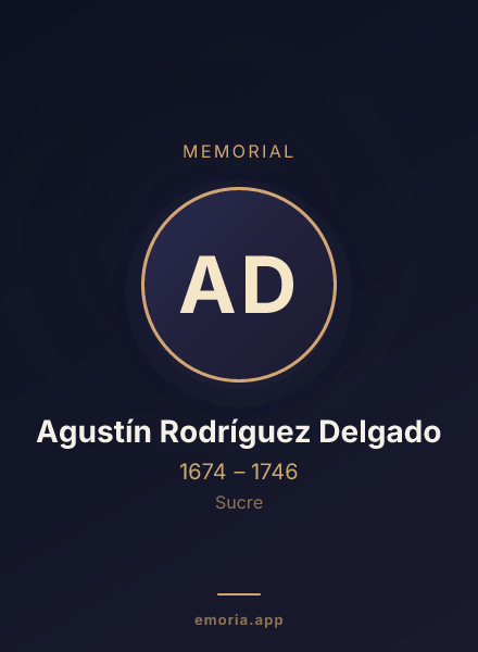 Memorial portrait of Agustín Rodríguez Delgado