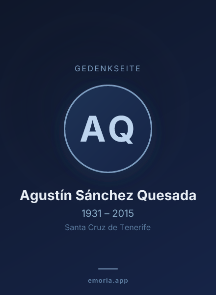 Gedenkportrait von Agustín Sánchez Quesada