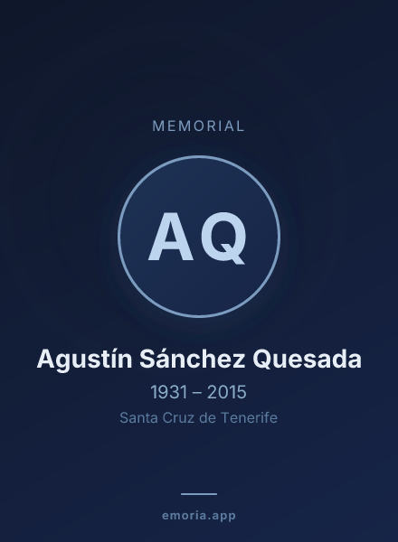 Memorial portrait of Agustín Sánchez Quesada