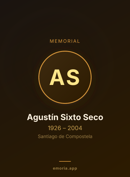 Memorial portrait of Agustín Sixto Seco