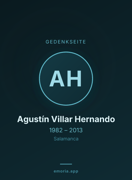 Gedenkportrait von Agustín Villar Hernando