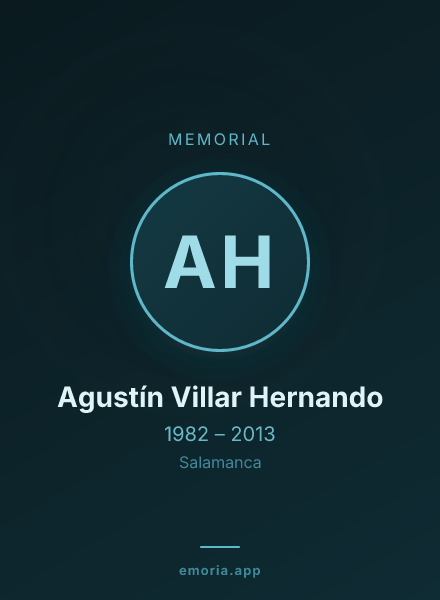 Memorial portrait of Agustín Villar Hernando