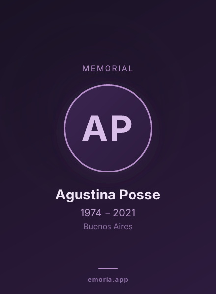 Memorial portrait of Agustina Posse