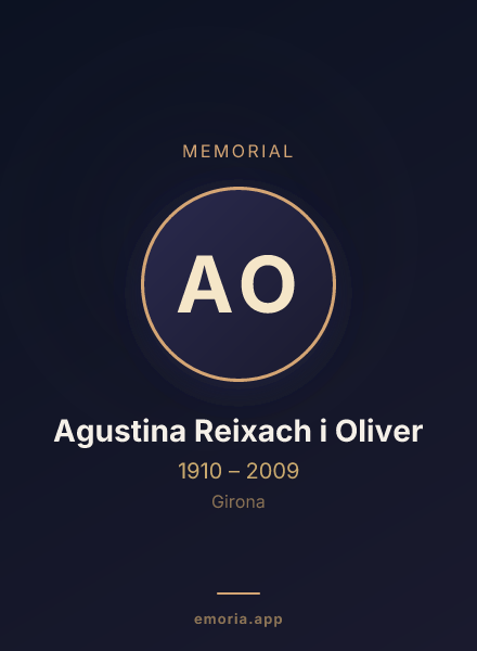 Memorial portrait of Agustina Reixach i Oliver