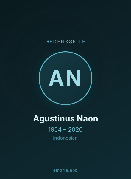 Gedenkportrait von Agustinus Naon