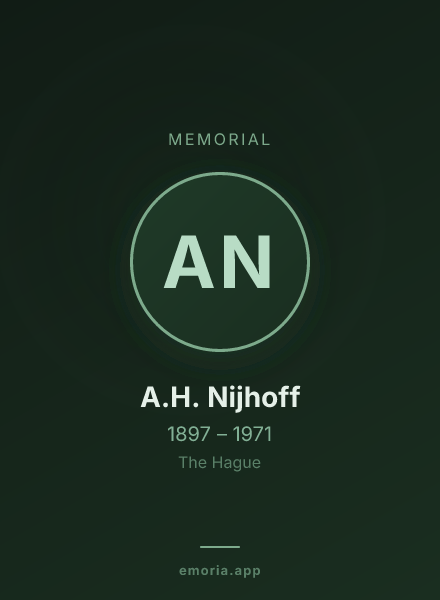 Memorial portrait of A.H. Nijhoff