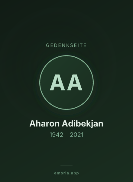 Gedenkportrait von Aharon Adibekjan