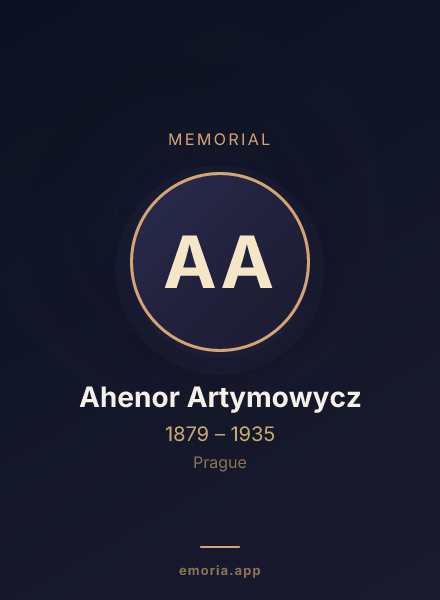 Memorial portrait of Ahenor Artymowycz