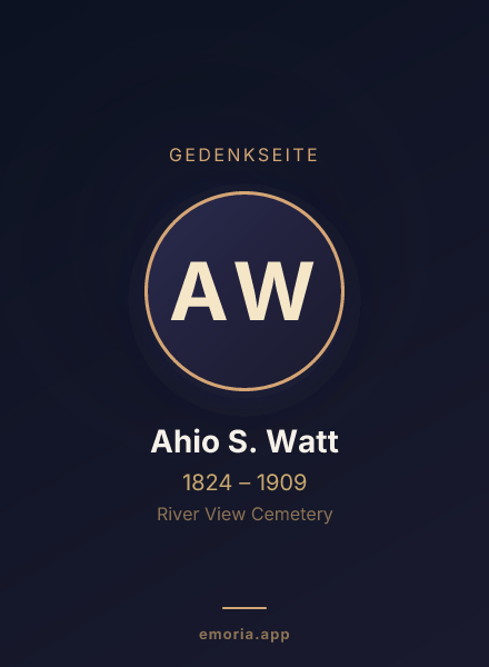 Gedenkportrait von Ahio S. Watt