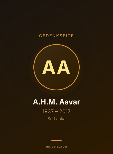 Gedenkportrait von A.H.M. Asvar