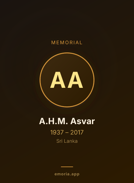 Memorial portrait of A.H.M. Asvar