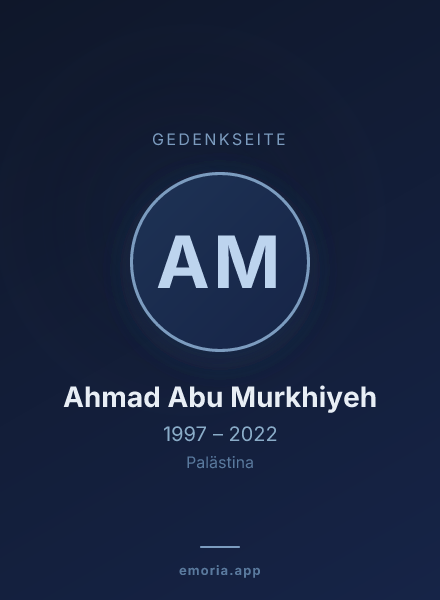 Gedenkportrait von Ahmad Abu Murkhiyeh