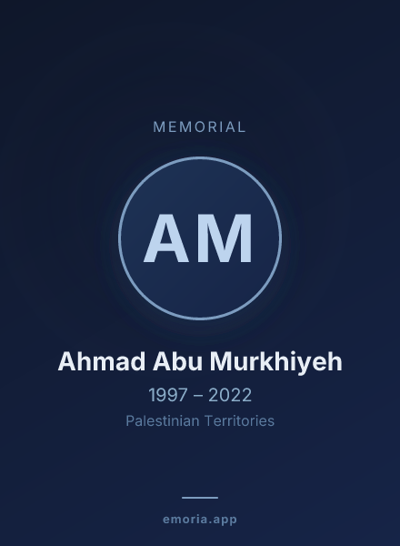 Memorial portrait of Ahmad Abu Murkhiyeh