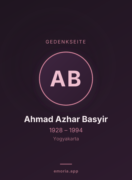 Gedenkportrait von Ahmad Azhar Basyir