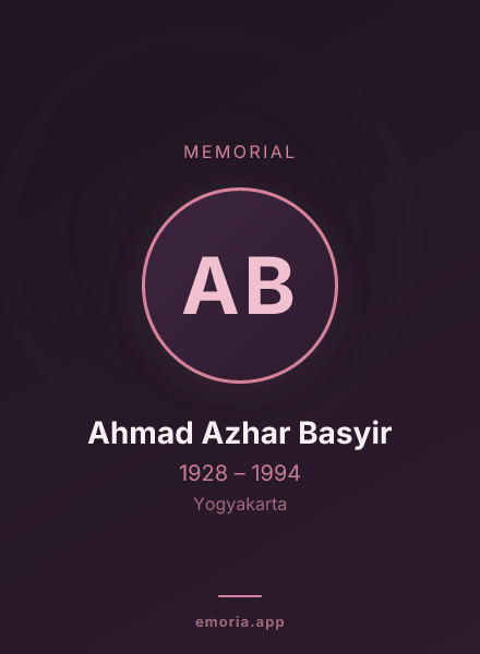 Memorial portrait of Ahmad Azhar Basyir