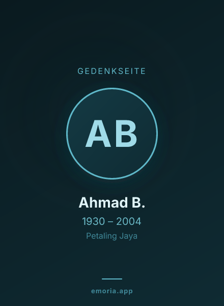Gedenkportrait von Ahmad B.
