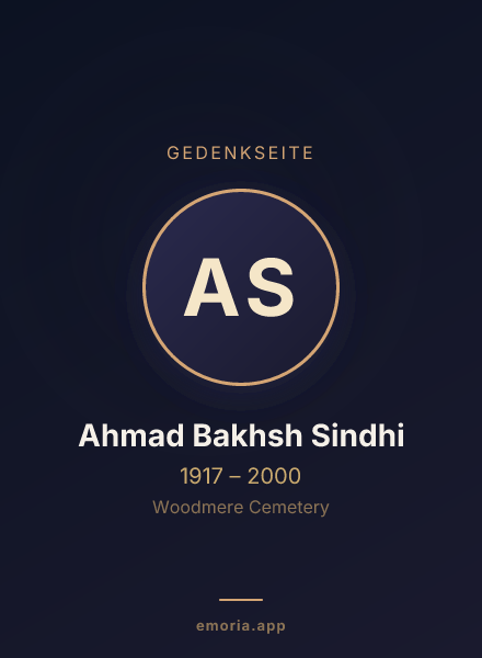 Gedenkportrait von Ahmad Bakhsh Sindhi