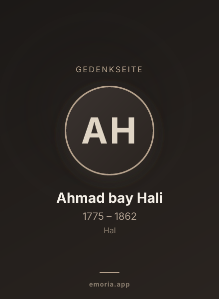 Gedenkportrait von Ahmad bay Hali
