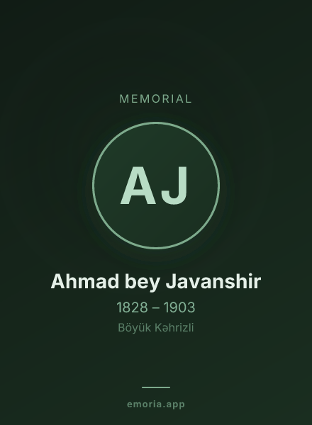 Memorial portrait of Ahmad bey Javanshir