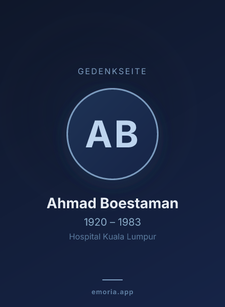 Gedenkportrait von Ahmad Boestaman