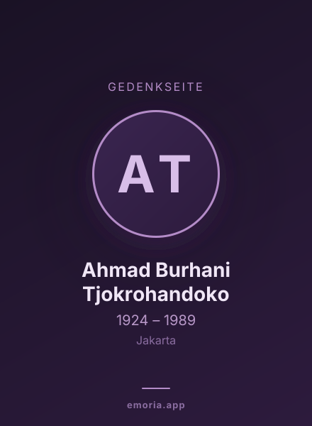 Gedenkportrait von Ahmad Burhani Tjokrohandoko