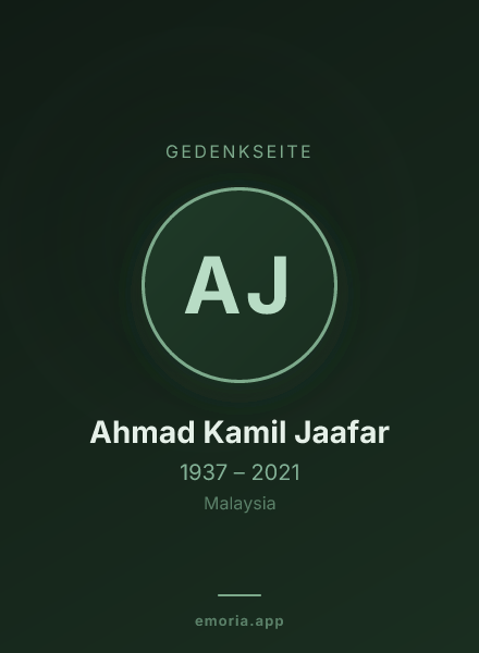 Gedenkportrait von Ahmad Kamil Jaafar