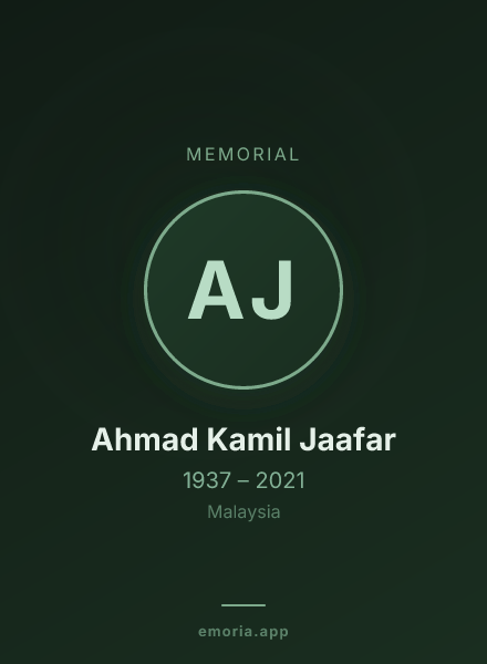 Memorial portrait of Ahmad Kamil Jaafar