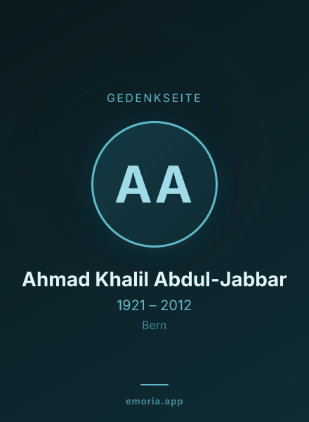 Gedenkportrait von Ahmad Khalil Abdul-Jabbar