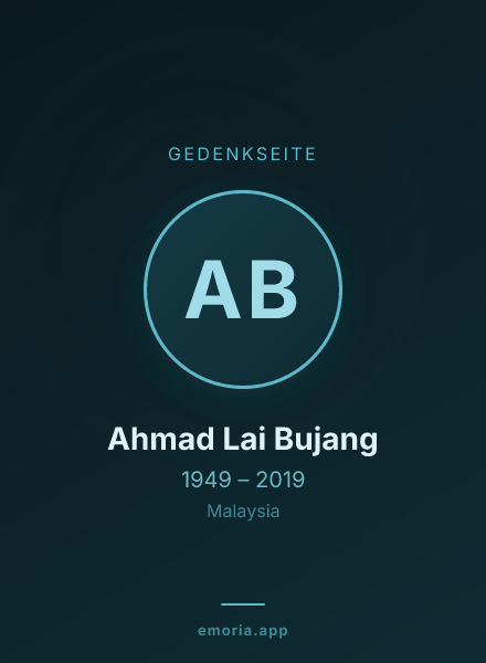 Gedenkportrait von Ahmad Lai Bujang