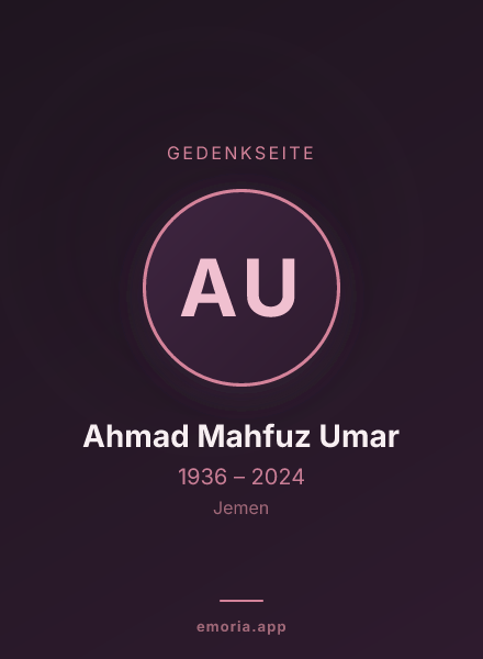 Gedenkportrait von Ahmad Mahfuz Umar