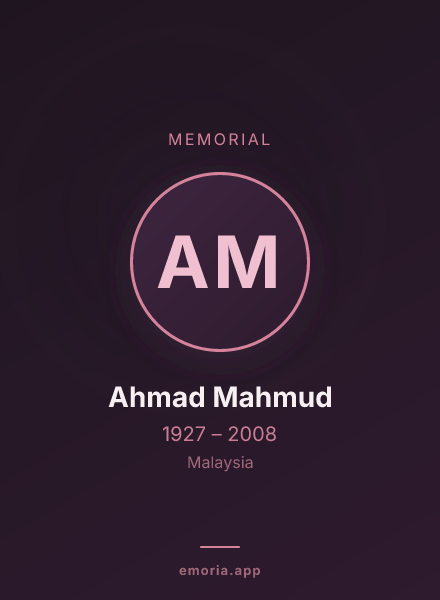 Memorial portrait of Ahmad Mahmud