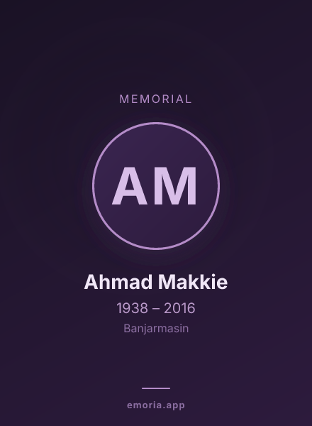 Memorial portrait of Ahmad Makkie