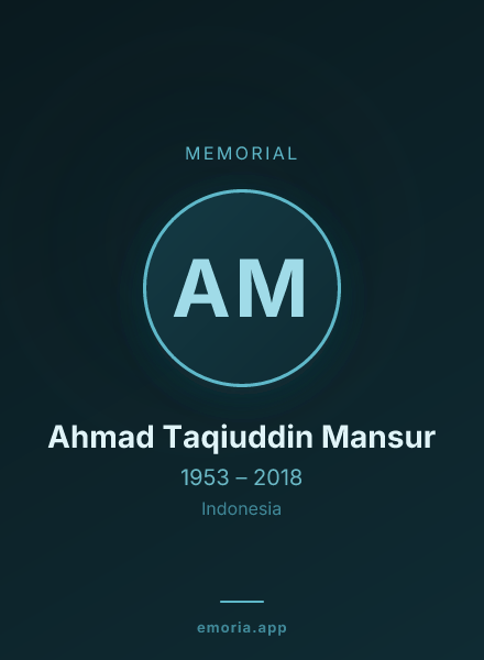 Memorial portrait of Ahmad Taqiuddin Mansur