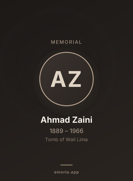 Memorial portrait of Ahmad Zaini