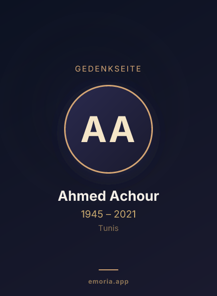 Gedenkportrait von Ahmed Achour