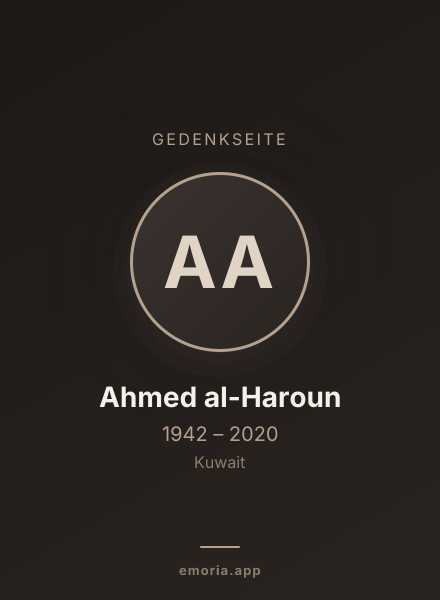 Gedenkportrait von Ahmed al-Haroun