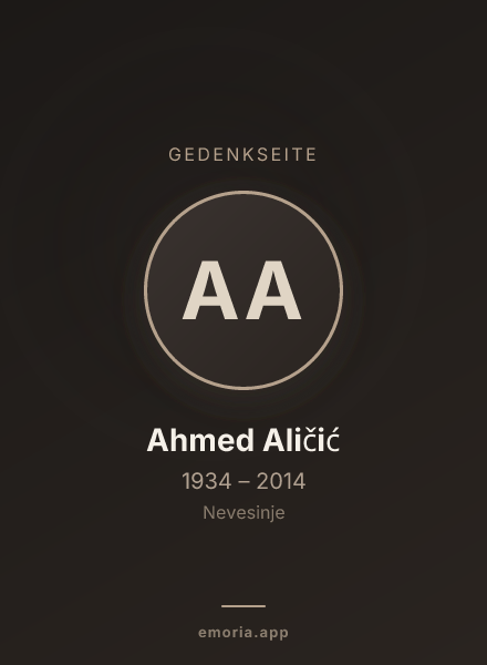 Gedenkportrait von Ahmed Aličić