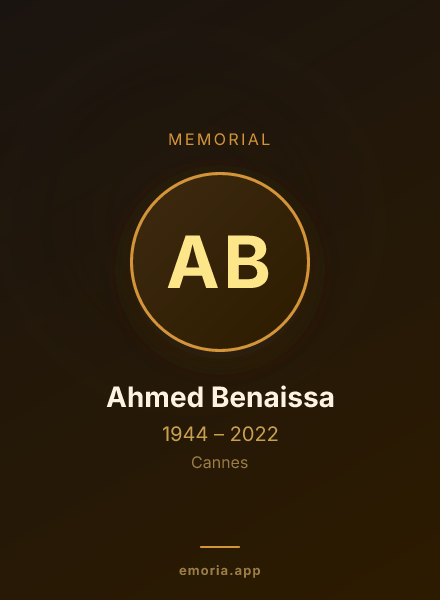 Memorial portrait of Ahmed Benaissa