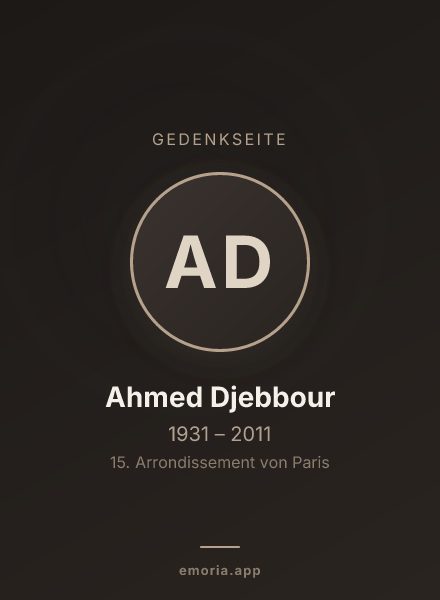 Gedenkportrait von Ahmed Djebbour