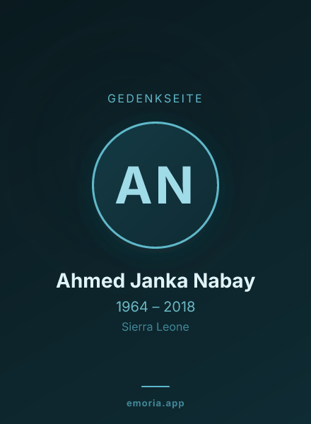 Gedenkportrait von Ahmed Janka Nabay