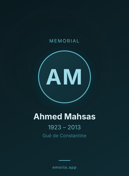 Memorial portrait of Ahmed Mahsas