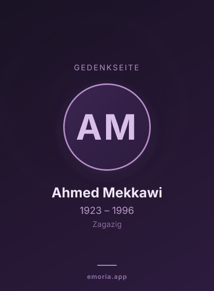 Gedenkportrait von Ahmed Mekkawi