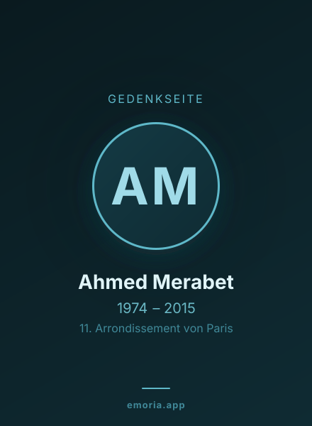 Gedenkportrait von Ahmed Merabet