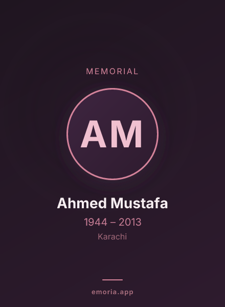 Memorial portrait of Ahmed Mustafa