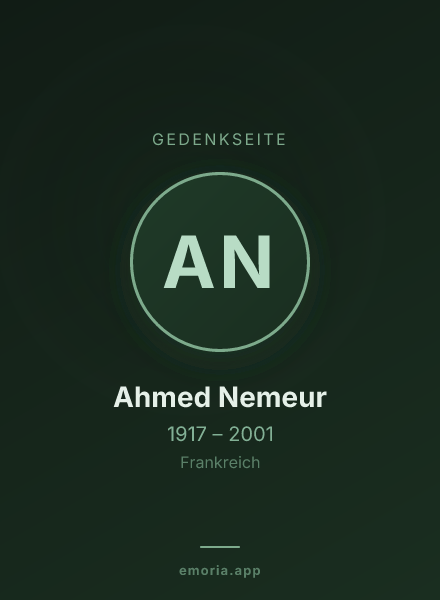 Gedenkportrait von Ahmed Nemeur