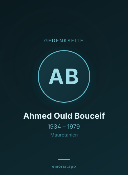 Gedenkportrait von Ahmed Ould Bouceif