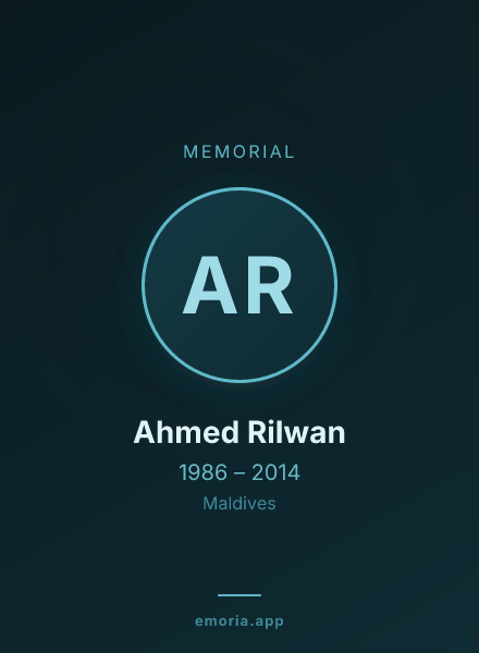 Memorial portrait of Ahmed Rilwan